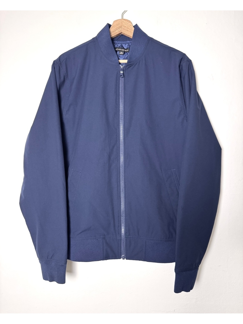 Blue Banana Republic bomber jacket navy blue zip up size M
